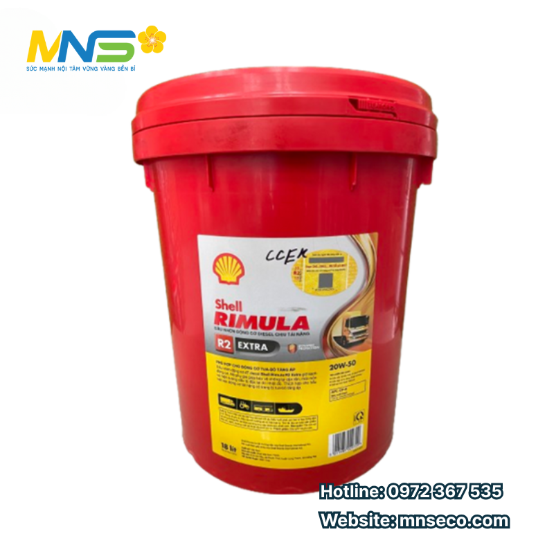 dau dong co diesel shell rimula r2 extra 20w 50 2