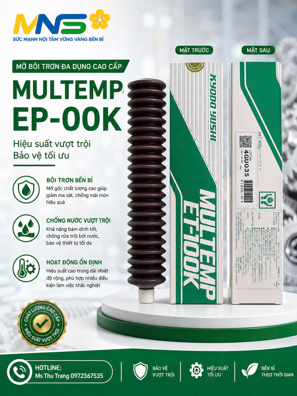 MULTEMP EP-00K – Mỡ bôi trơn chịu nhiệt cao cấp MULTEMP EP-00K – Mỡ bôi trơn chịu nhiệt cao cấp